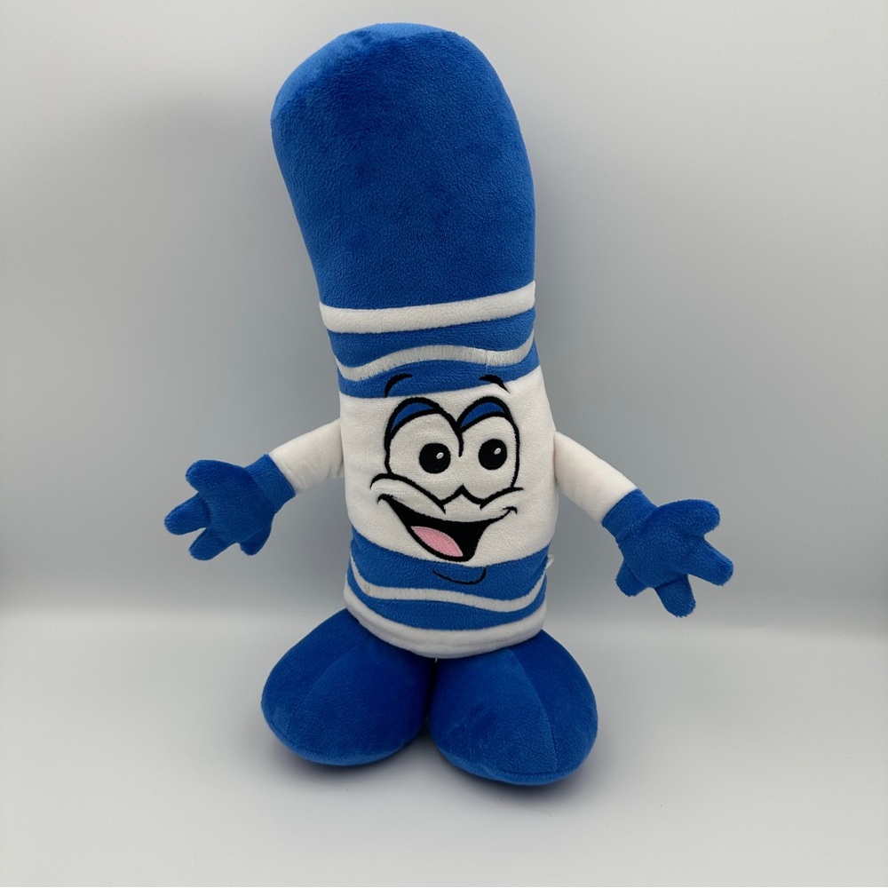 Crayola Itty Bitty Blue Bean Bag Plush 13.5” Weighted‎ Coloring Marker 2017